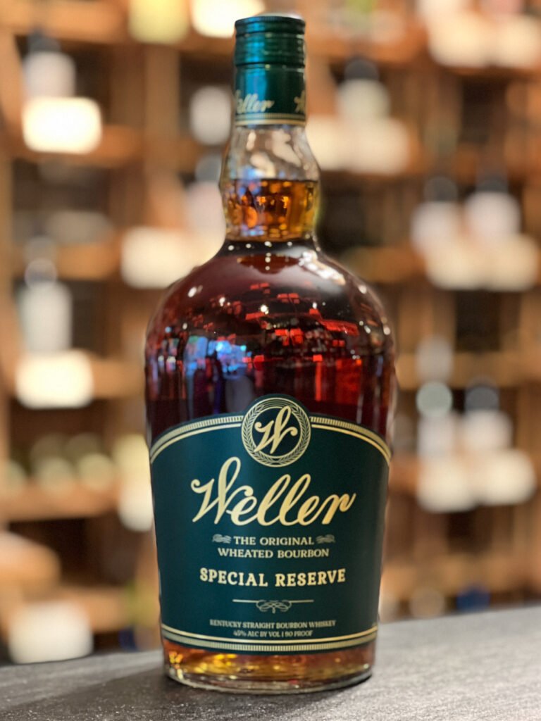 W.L. Weller Special Reserve Bourbon Whiskey bottle, featuring a classic design and smooth wheated bourbon inside.